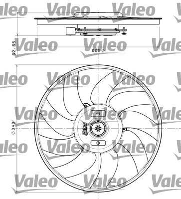 Ventilátor chladenia motora VALEO