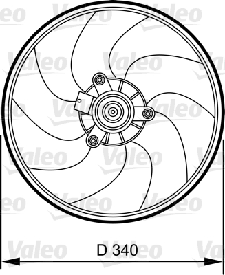 Ventilátor chladenia motora VALEO