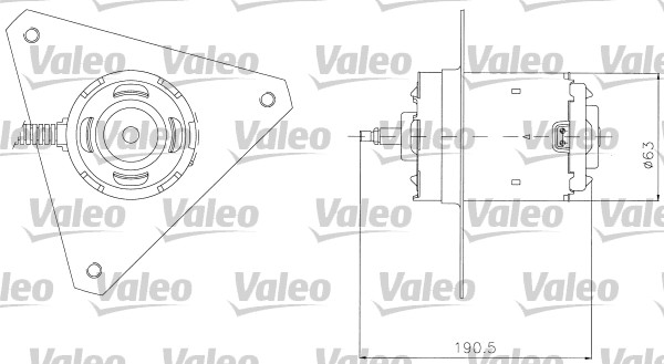 Elektromotor vetráka chladiča VALEO