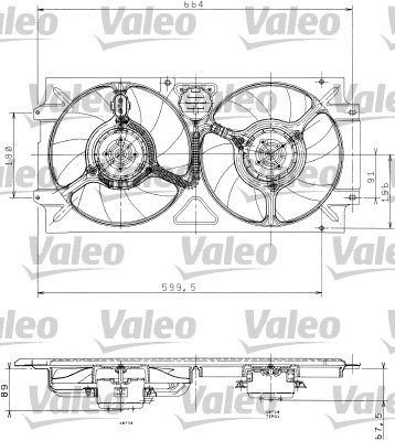 Ventilátor chladenia motora VALEO