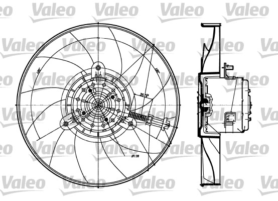 Ventilátor chladenia motora VALEO