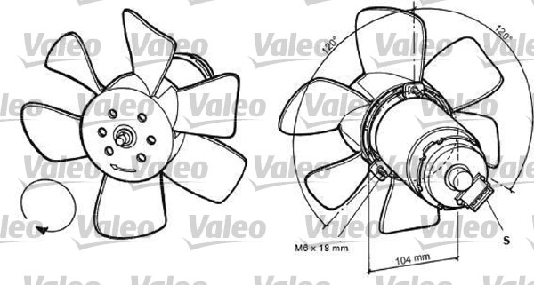 Ventilátor chladenia motora VALEO