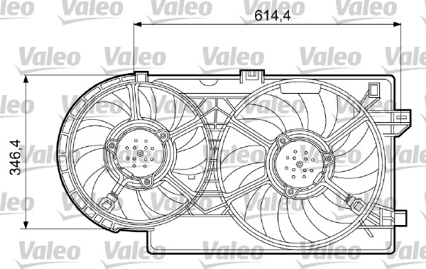 Ventilátor chladenia motora VALEO