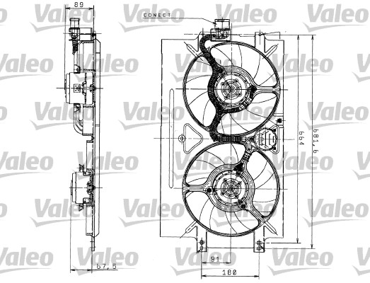 Ventilátor chladenia motora VALEO