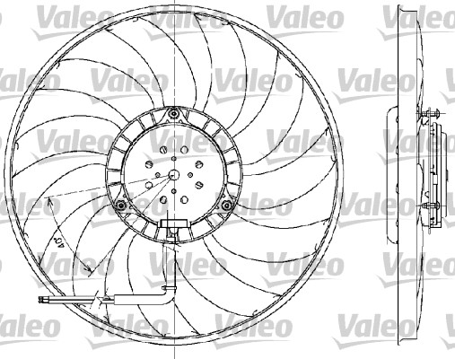 Ventilátor chladenia motora VALEO