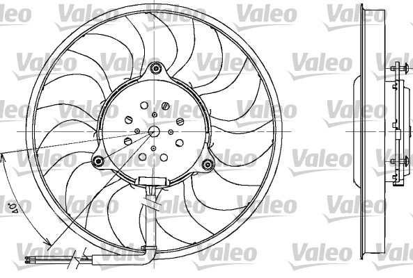 Ventilátor chladenia motora VALEO