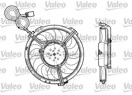 Ventilátor chladenia motora VALEO