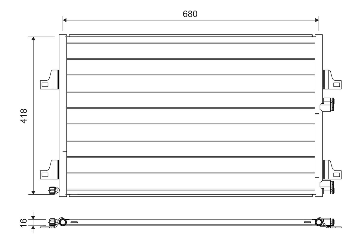 Kondenzátor klimatizácie VALEO