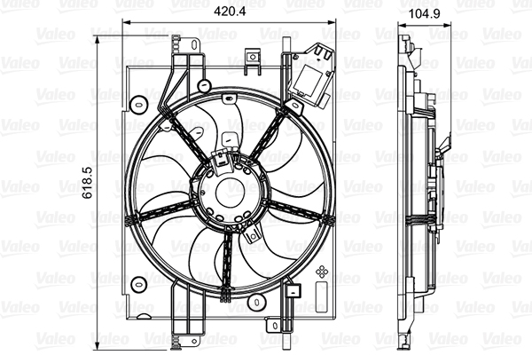 Ventilátor chladenia motora VALEO