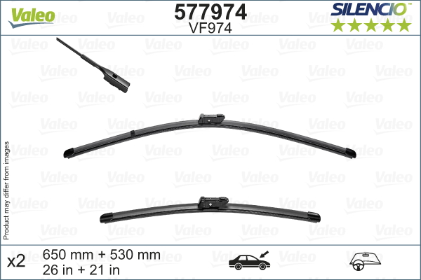 SILENCIO FLAT BLADE SET Valeo Service (577974)