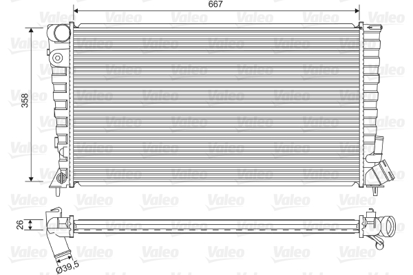 Chladič motora VALEO