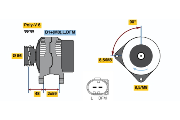 Alternátor BOSCH (0 986 041 510)