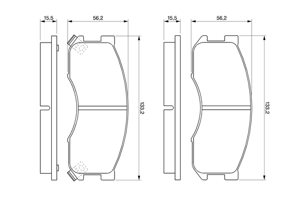 Sada brzdových platničiek kotúčovej brzdy BOSCH
