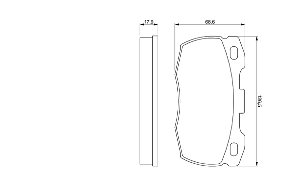 Sada brzdových platničiek kotúčovej brzdy BOSCH