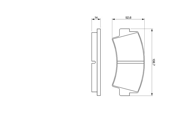 Sada brzdových platničiek kotúčovej brzdy BOSCH