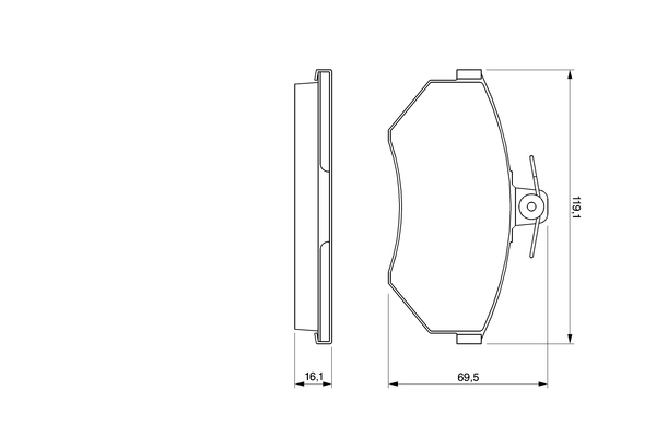 Sada brzdových platničiek kotúčovej brzdy BOSCH