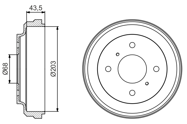 Brzdový bubon BOSCH