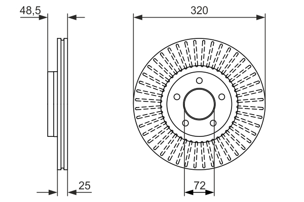 Brzdový kotúč BOSCH