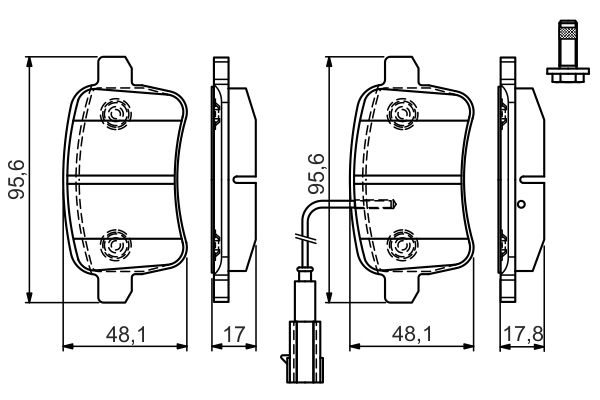 Sada brzdových platničiek kotúčovej brzdy BOSCH