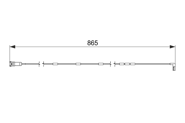 Výstrażný kontakt opotrebenia brzdového oblożenia BOSCH