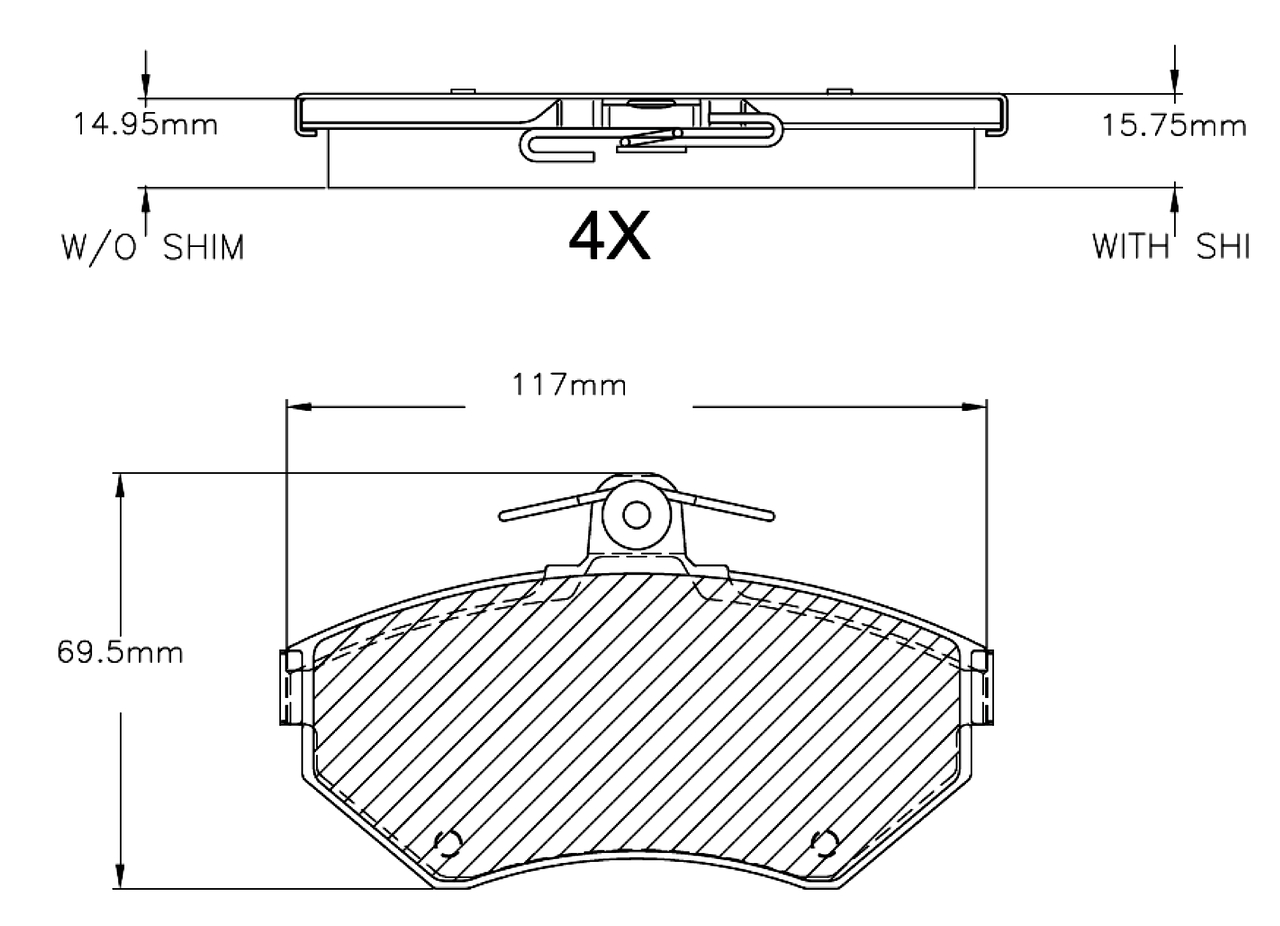 Sada brzdových platničiek kotúčovej brzdy BOSCH