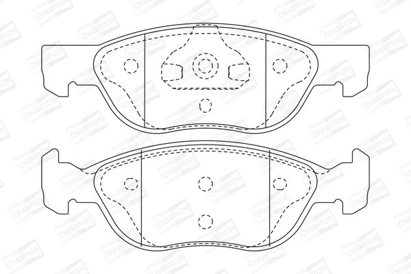 Sada brzdových platničiek kotúčovej brzdy CHAMPION