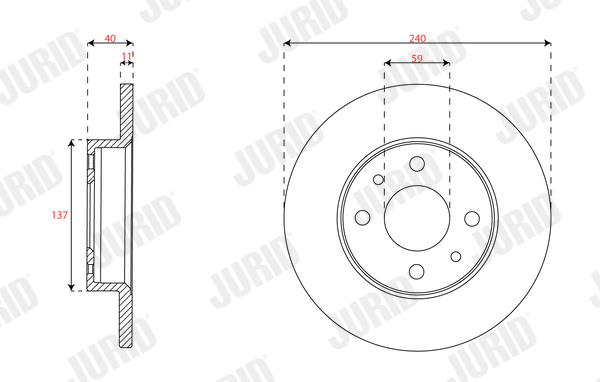 Brzdový kotúč JURID