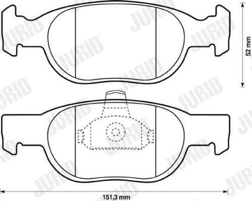 Sada brzdových platničiek kotúčovej brzdy JURID