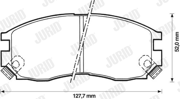 Sada brzdových platničiek kotúčovej brzdy JURID