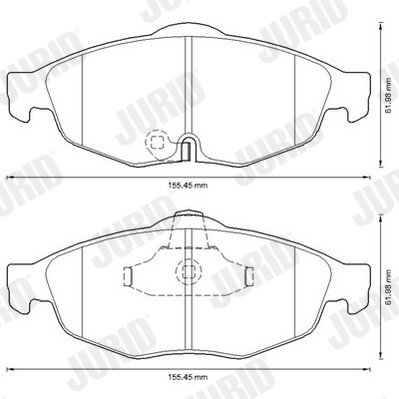 Sada brzdových platničiek kotúčovej brzdy JURID