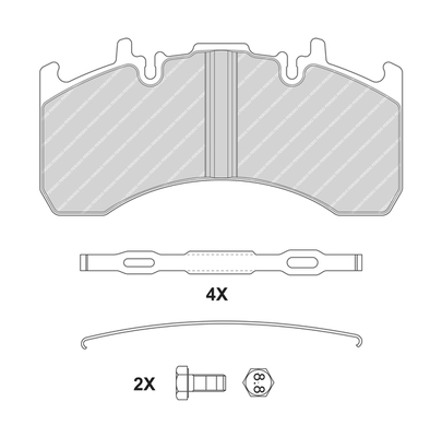 Sada brzdových platničiek kotúčovej brzdy FERODO