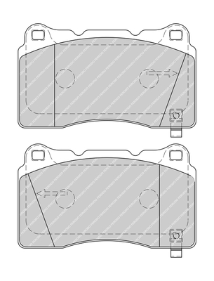 Sada brzdových platničiek kotúčovej brzdy FERODO