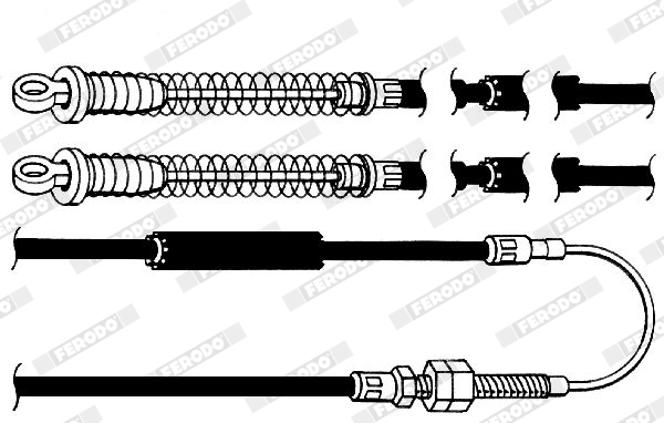 żażné lanko parkovacej brzdy FERODO