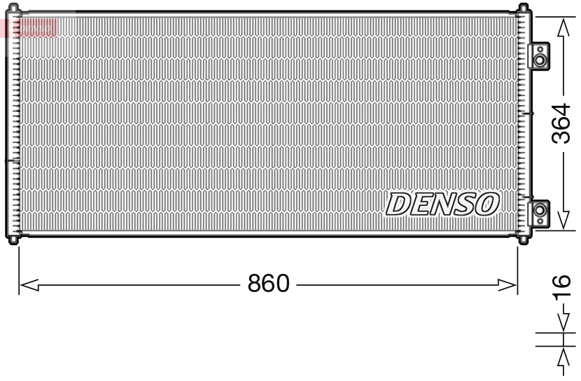 Kondenzátor klimatizácie DENSO