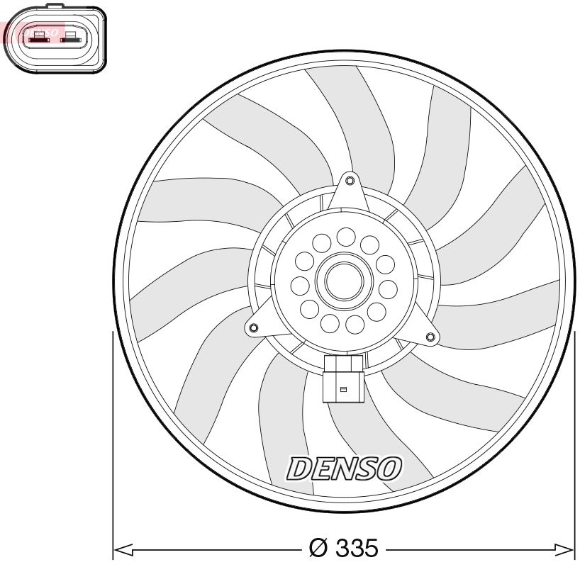 Ventilátor chladenia motora DENSO