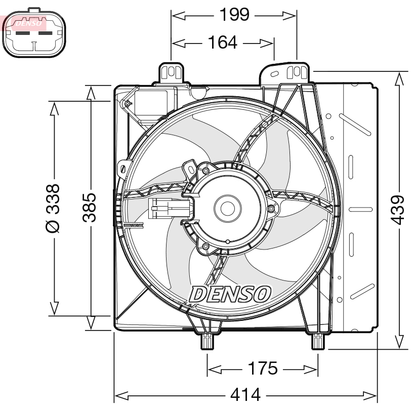 Ventilátor chladenia motora DENSO