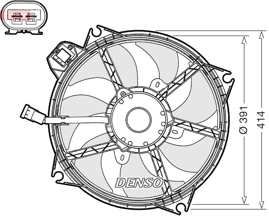 Ventilátor chladenia motora DENSO