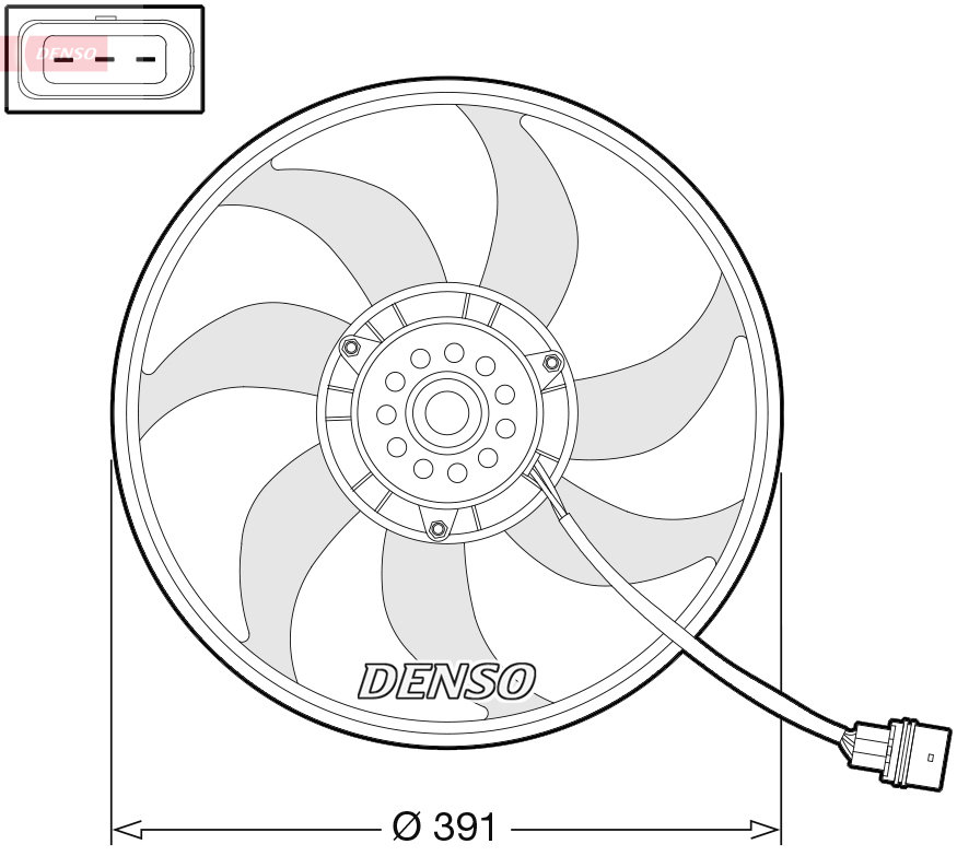 Ventilátor chladenia motora DENSO