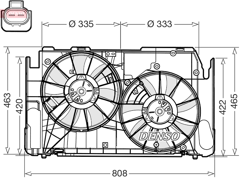 Ventilátor chladenia motora DENSO