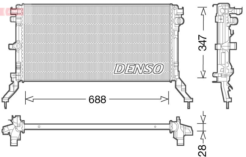 Chladič motora DENSO