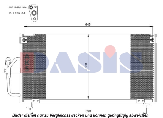 Kondenzátor klimatizácie AKS DASIS
