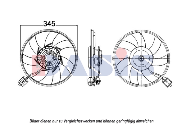 Ventilátor chladenia motora AKS DASIS