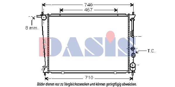 Chladič motora AKS DASIS