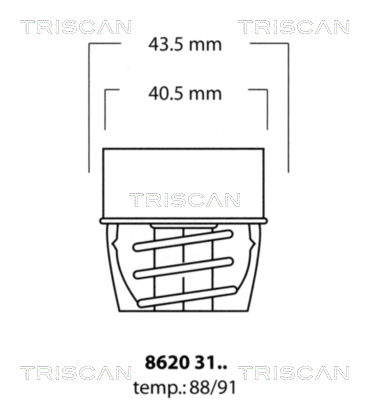 Termostat chladenia TRISCAN