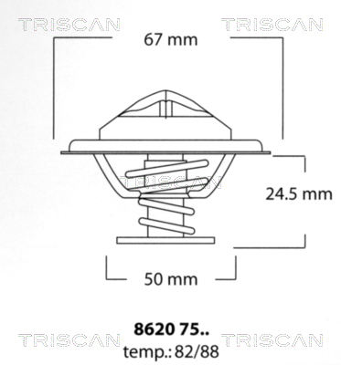 Termostat chladenia TRISCAN