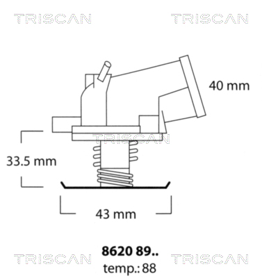 Termostat chladenia TRISCAN