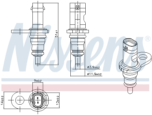 Sensor, coolant temperature NISSENS