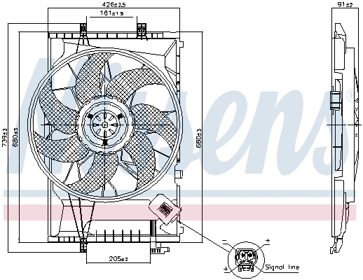 Ventilátor chladenia motora NISSENS