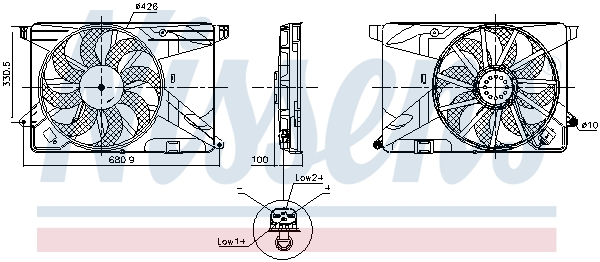 Ventilátor chladenia motora NISSENS