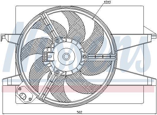 Ventilátor chladenia motora NISSENS